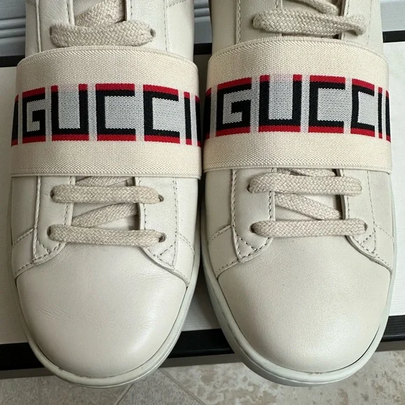 AUTHENTIC Gucci Ace Sneaker with Gucci Stripe - Picture 4 of 14